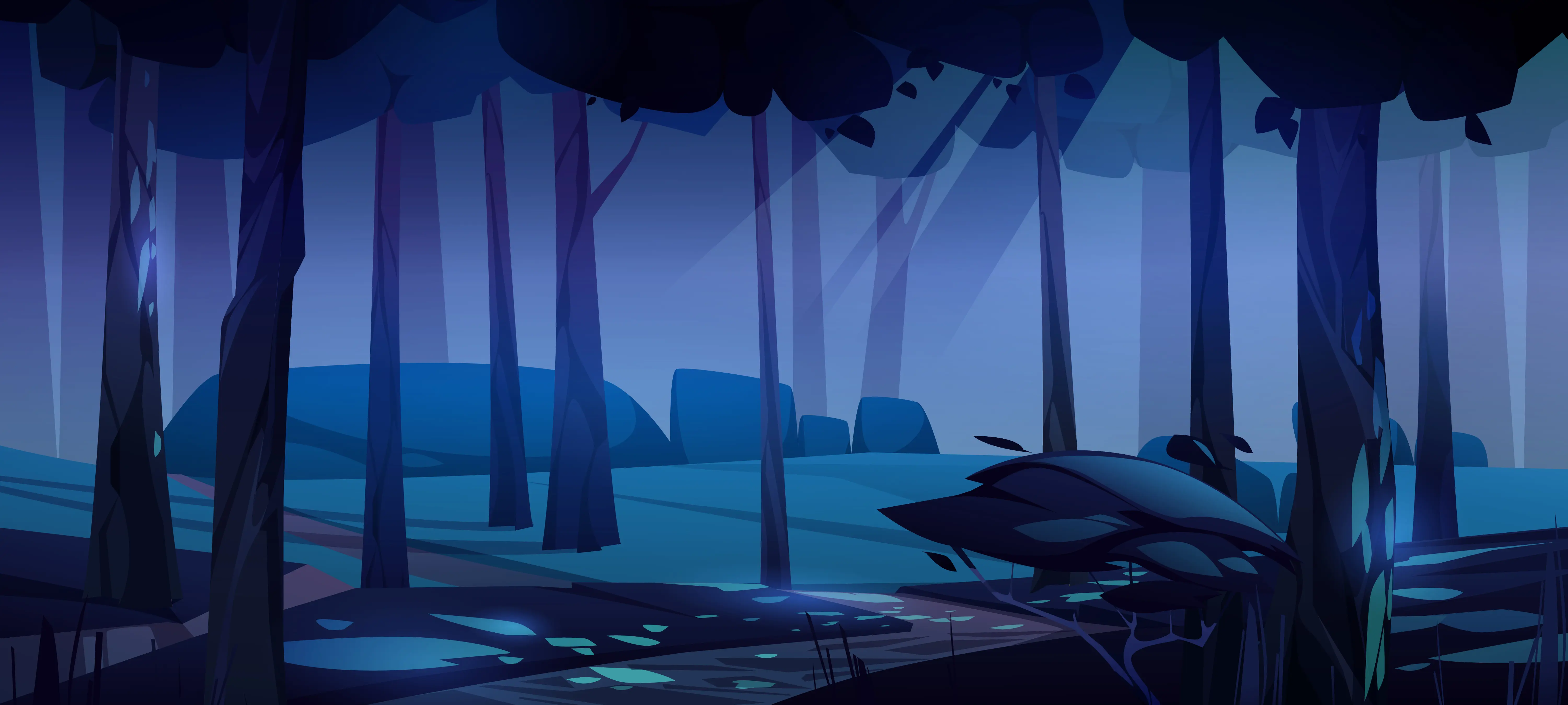 Forest Background Night